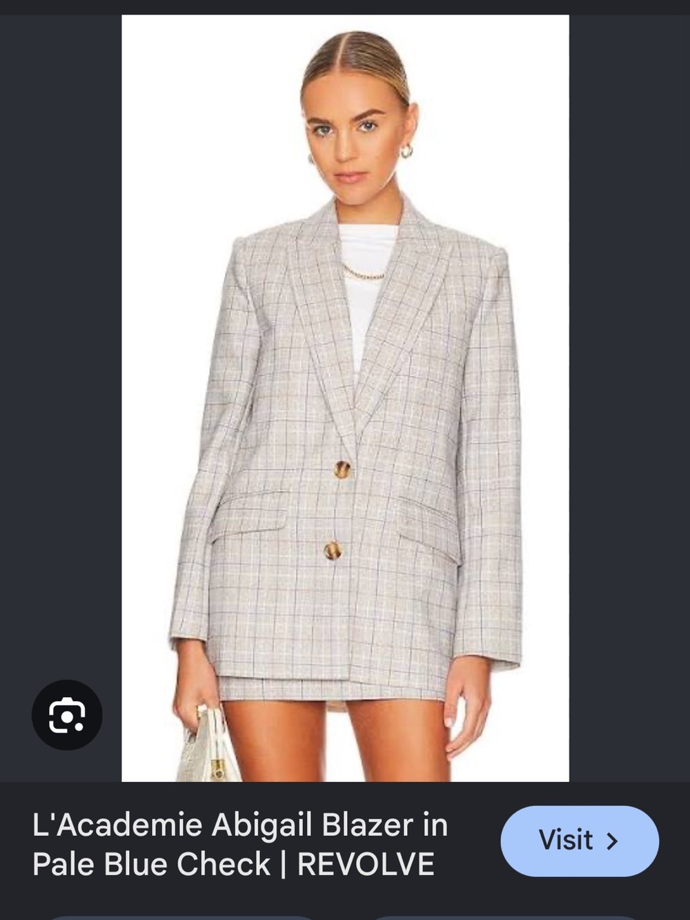 L'Academie Abigail Plaid Blazer